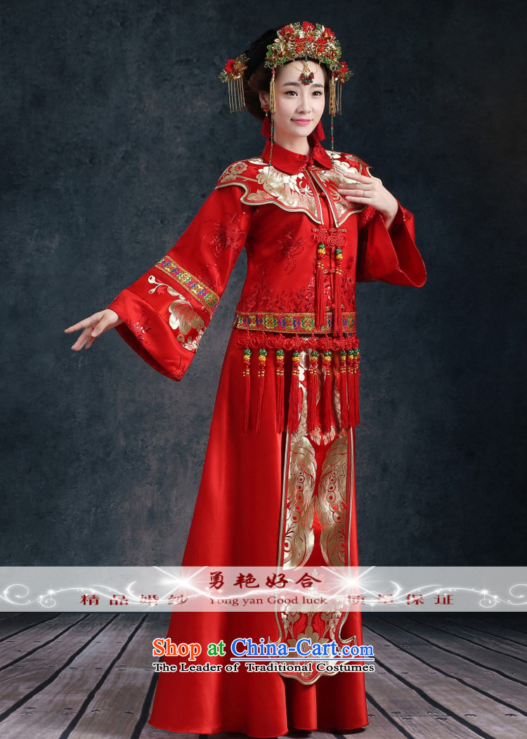 Yong-yeon and 2015 New Sau Wo Service bridal dresses female Chinese wedding dresses wedding gown marriage wedding macrame Soo- no refunds or exchanges kimono red XXL picture, prices, brand platters! The elections are supplied in the national character of distribution, so action, buy now enjoy more preferential! As soon as possible.