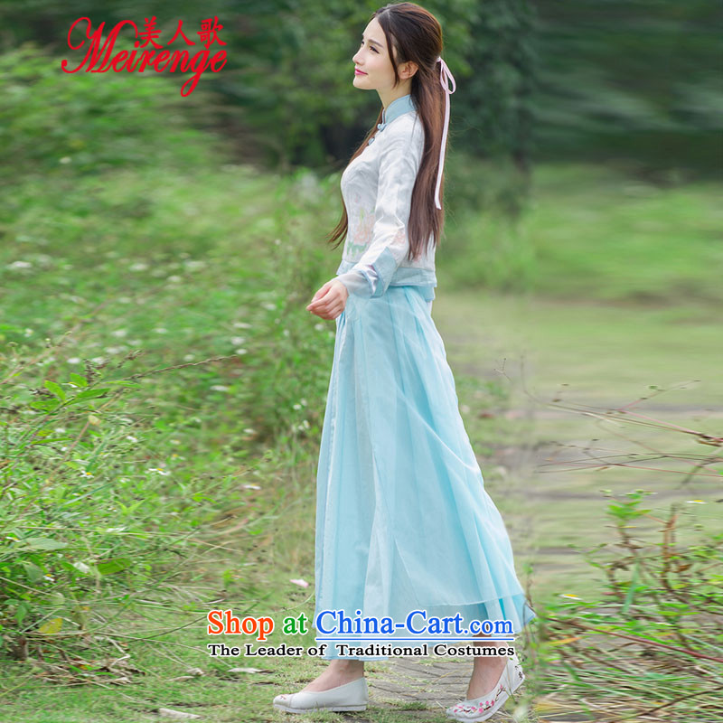 The beauty of anime new songs with games Tang dynasty cotton linen easy definition with a fresh round-the-world kit shirt two kits (inside the cloak )028 + two kits , L, Song (meirenge beauty) , , , shopping on the Internet