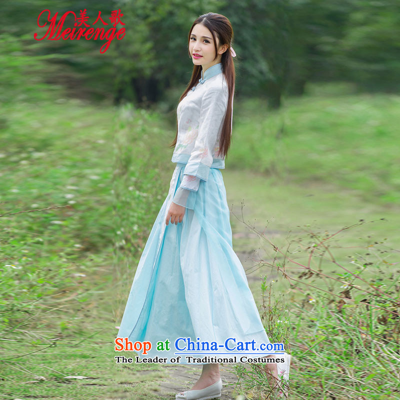 The beauty of anime new songs with games Tang dynasty cotton linen easy definition with a fresh round-the-world kit shirt two kits (inside the cloak )028 + two kits , L, Song (meirenge beauty) , , , shopping on the Internet