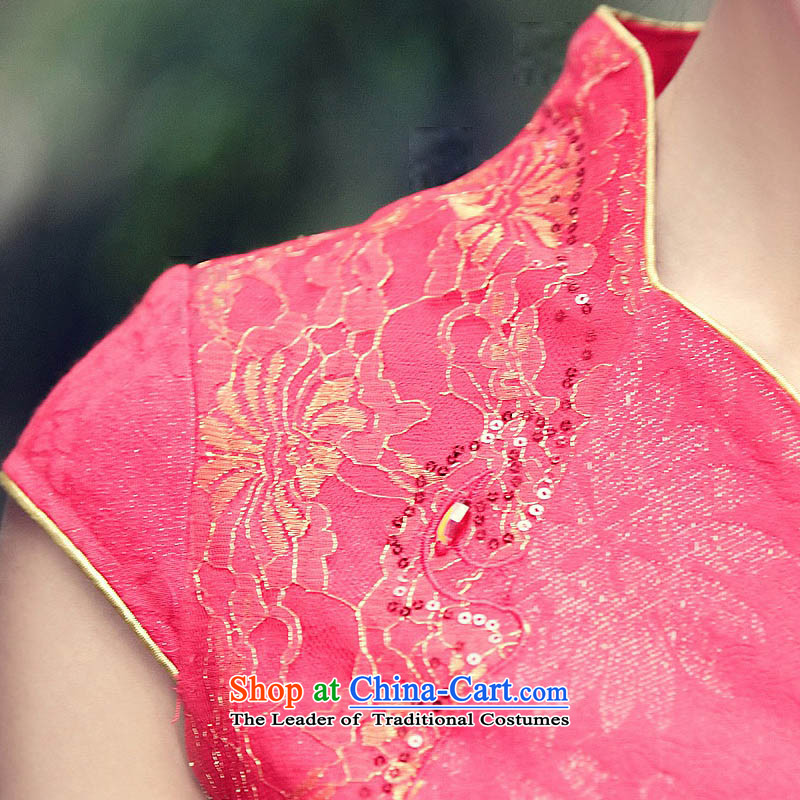 A new marriages qipao summer bows service qipao 837 red , L, a bride shopping on the Internet has been pressed.