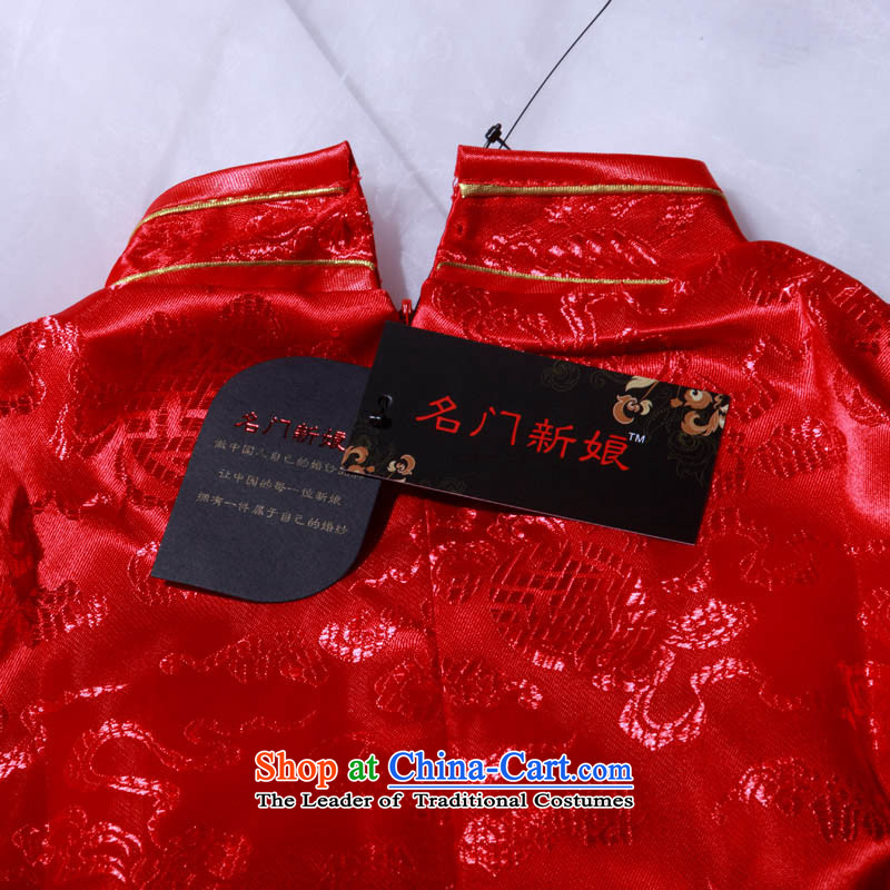 Name the new bride door bride services Stylish retro bows qipao lace long marriage qipao 668 S, a bride shopping on the Internet has been pressed.