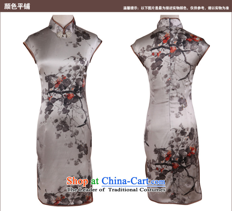 Love of birds ink stain spring 2015 new stylish upmarket Silk Cheongsam improved skirt QC236 CARBON S picture, prices, brand platters! The elections are supplied in the national character of distribution, so action, buy now enjoy more preferential! As soon as possible.