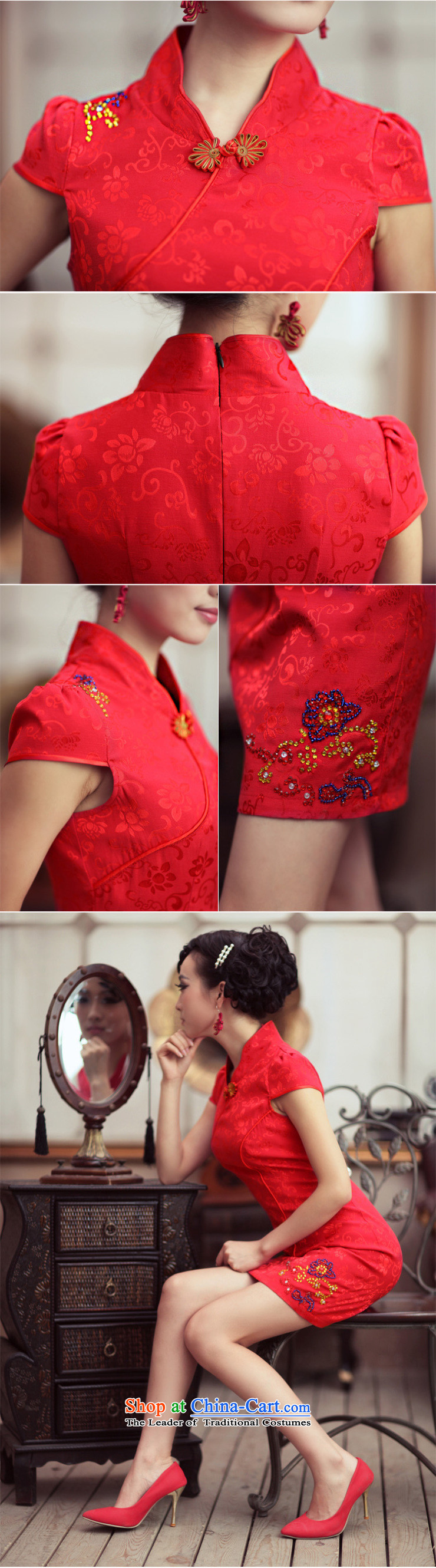 Love of birds marriages qipao stylish booking drill red improved cheongsam dress QD190 RED XL Photo, prices, brand platters! The elections are supplied in the national character of distribution, so action, buy now enjoy more preferential! As soon as possible.