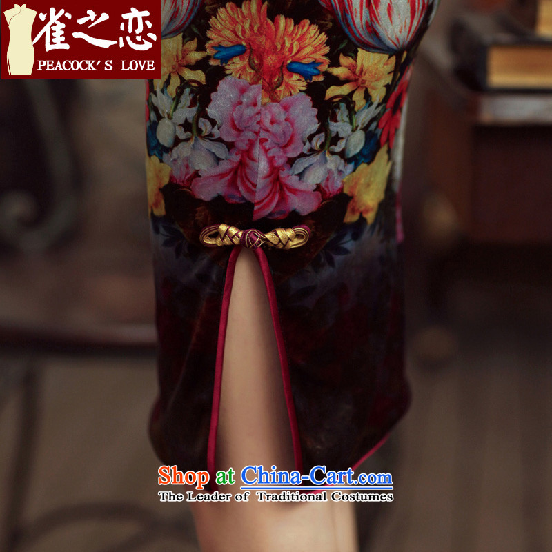 Love of birds on dance cuff spring 2015 new improved cheongsam dress in the retro style qipao QC230 cuff scouring pads as shown for S-pre-sale period of 10 days, love birds , , , shopping on the Internet