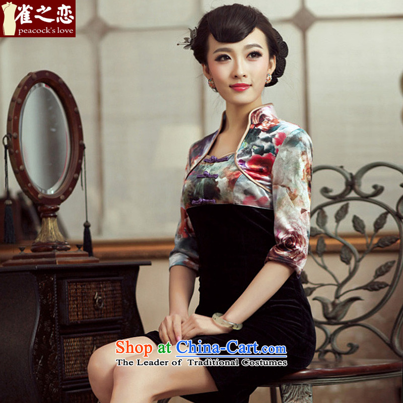 The leading edge of the sparrow Athena Chu- chun, 2015 Bonus new stitching improved stylish cheongsam dress in cuff QC232 qipao suit S-- scouring pads pre-sale for 15 days, love birds , , , shopping on the Internet