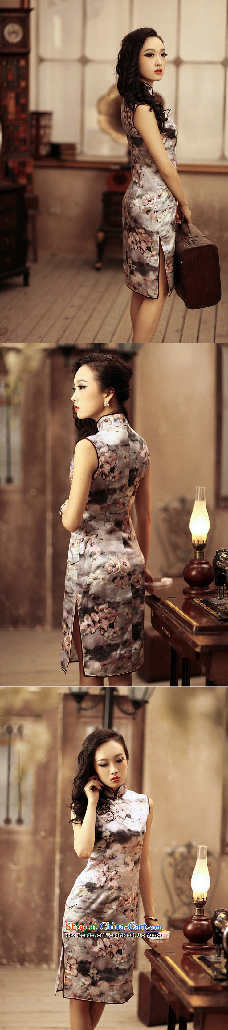 Love of birds silk cheongsam dress Sau San improved sleeveless daily short of Qipao QD184 figure XXL picture, prices, brand platters! The elections are supplied in the national character of distribution, so action, buy now enjoy more preferential! As soon as possible.