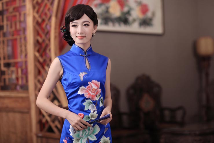 Love of birds Dan embroidered spring 2015 new timelessly elegant hand embroidered heavyweight Silk Cheongsam QD344 BLUE S picture, prices, brand platters! The elections are supplied in the national character of distribution, so action, buy now enjoy more preferential! As soon as possible.