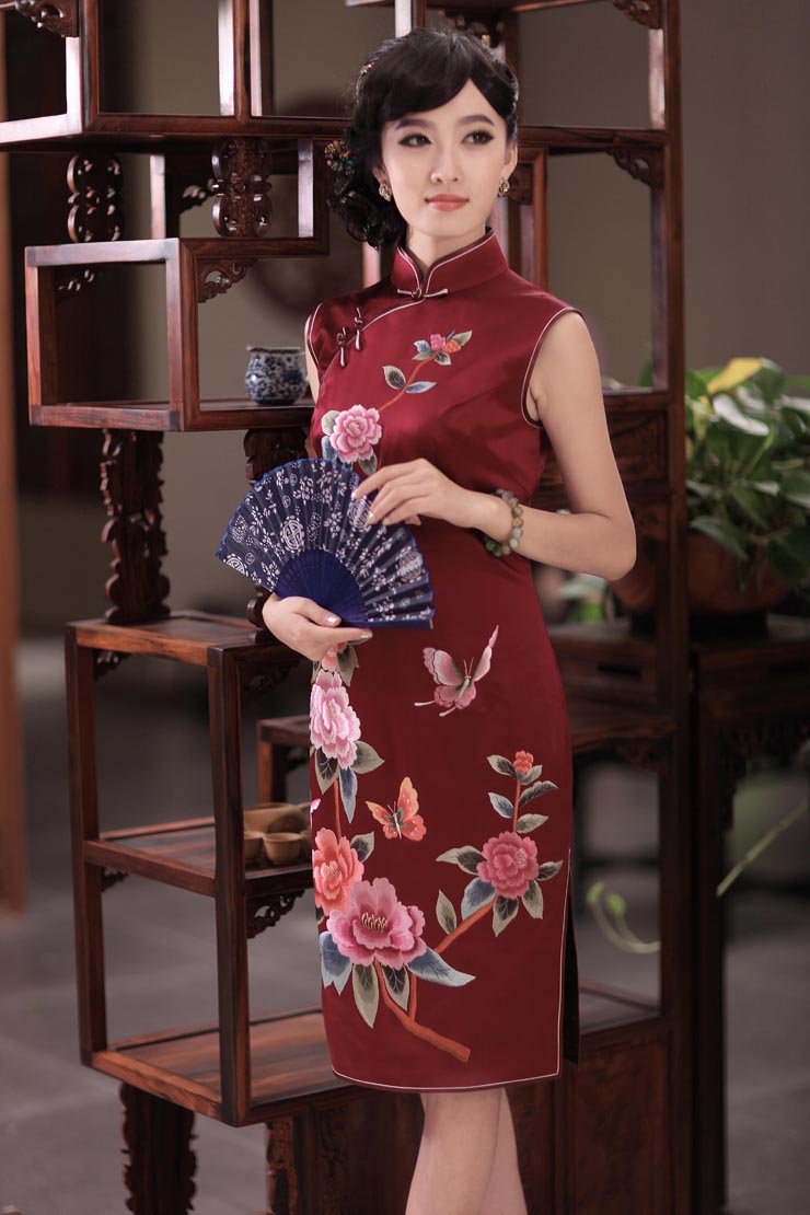 The birds she letter spring 2015 the new classic manually push embroidered heavyweight Silk Cheongsam QD350 wine red M picture, prices, brand platters! The elections are supplied in the national character of distribution, so action, buy now enjoy more preferential! As soon as possible.