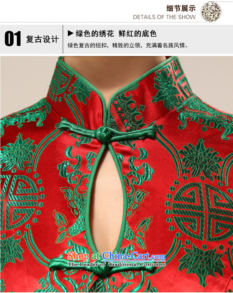 Doi m qi 2014 new dress short of Chinese Wind red bows to the Summer load the lift mast will picture color M pictures cheongsam, prices, brand platters! The elections are supplied in the national character of distribution, so action, buy now enjoy more preferential! As soon as possible.
