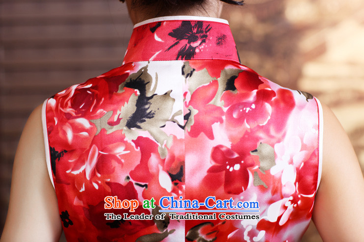 Love of birds silk improved facade lotus stylish daily short sleeveless qipao QD187 RED M picture, prices, brand platters! The elections are supplied in the national character of distribution, so action, buy now enjoy more preferential! As soon as possible.