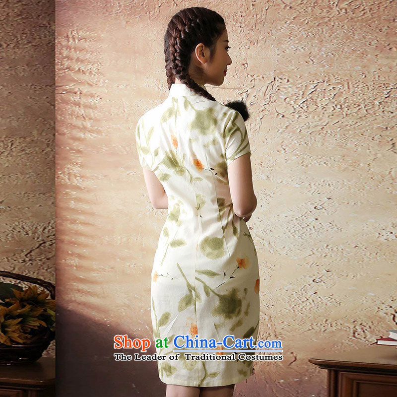【 Yat lady health Asakusa 2015 new stylish improved qipao summer short skirt suits, Retro qipao XL, Yat Lady , , , shopping on the Internet