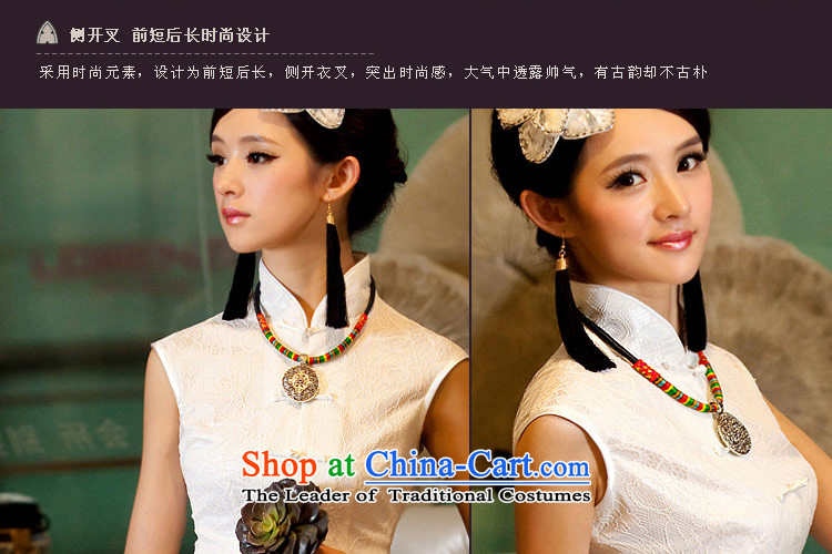 【 Yat- book ink Yun archaeologist makes China wind summer short-sleeved T-shirt female Sau San ethnic lace sleeveless 3TL01 White XL Photo, prices, brand platters! The elections are supplied in the national character of distribution, so action, buy now enjoy more preferential! As soon as possible.