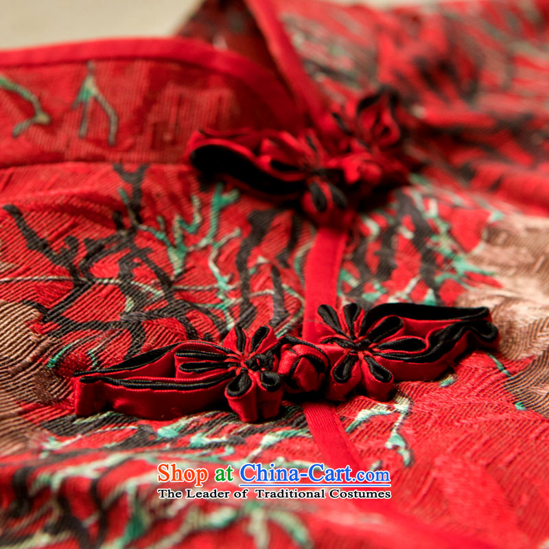 【 Yat Fung flower of lady health improvement of the Republic of Korea, Stylish retro short qipao new cheongsam dress red S, Yat Lady , , , shopping on the Internet