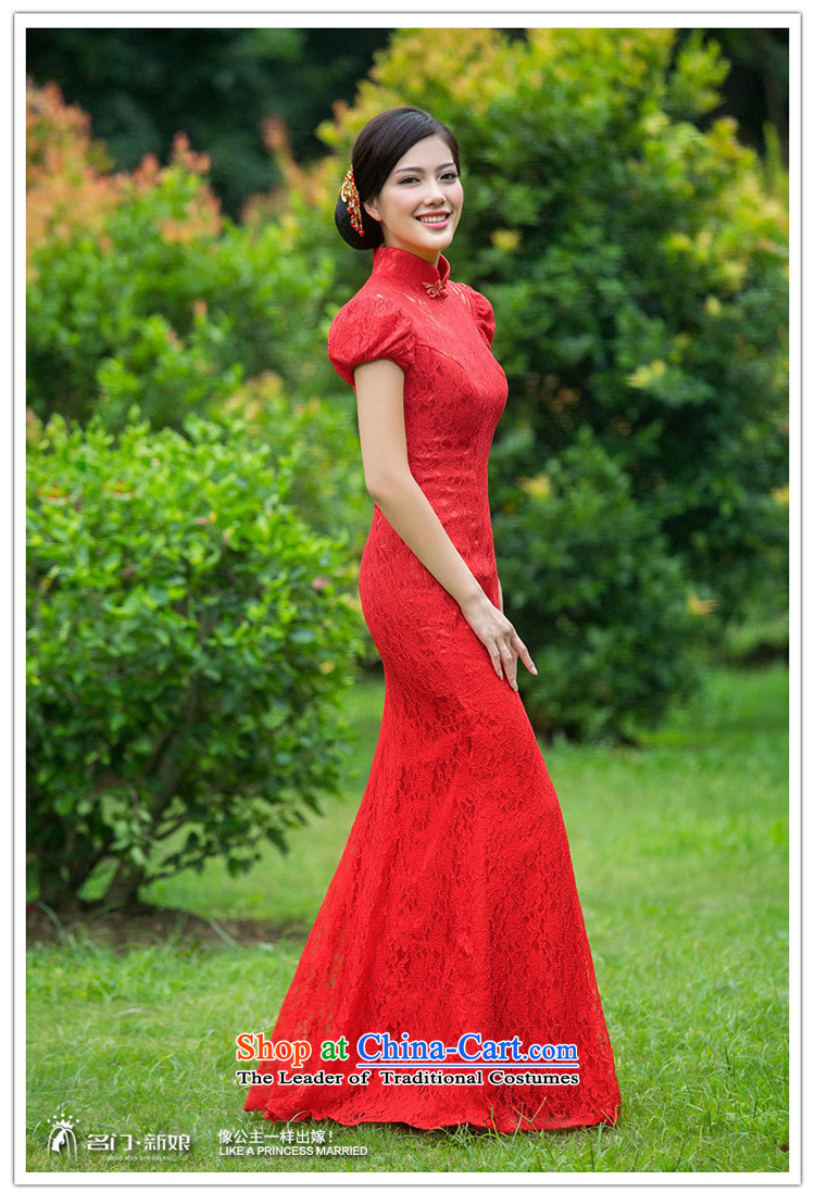 A new bride 2015 lace qipao stylish wedding red bows to the marriage of Qipao 104 red L picture, prices, brand platters! The elections are supplied in the national character of distribution, so action, buy now enjoy more preferential! As soon as possible.