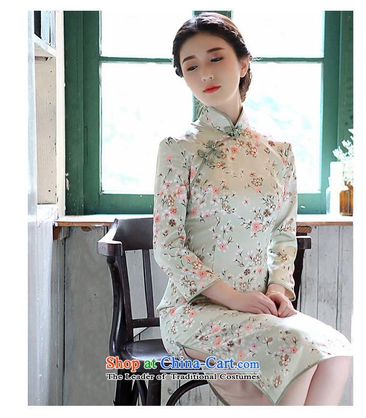 The elections as soon as possible so Ying Yat Lady Silk Cheongsam New Silk Cheongsam dress improved stylish fall inside the Green Spring/Summer Snow woven fabric 2XL Photo, prices, brand platters! The elections are supplied in the national character of distribution, so action, buy now enjoy more preferential! As soon as possible.
