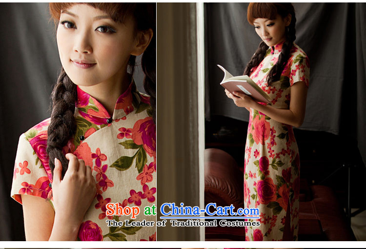 【 Yat lady health day lilies new summer cotton linen flax long retro qipao stylish improved cheongsam dress day lilies WJ003ZW4 S picture, prices, brand platters! The elections are supplied in the national character of distribution, so action, buy now enjoy more preferential! As soon as possible.