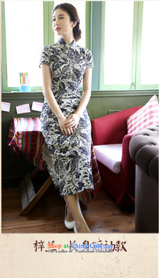A Pinwheel Without Wind--jae (Yat-lan saika commuter cotton linen dresses Summer 2015 New Stylish retro long cheongsam dress suits improved short-sleeved L picture, prices, brand platters! The elections are supplied in the national character of distribution, so action, buy now enjoy more preferential! As soon as possible.