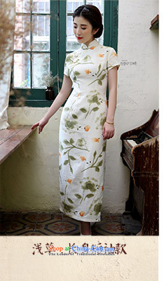 【 Yat lady health Asakusa spring and summer 2015 replacing cotton linen long cheongsam dress short-sleeved high on the forklift truck Stylish retro Suit M picture, prices, brand platters! The elections are supplied in the national character of distribution, so action, buy now enjoy more preferential! As soon as possible.