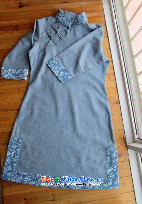 Q Shinsaibashi represented as soon as possible what electoral female new spring original design of Chinese Ethnic Wind improved cowboy style qipao 1587 color picture 15 day shipping S picture, prices, brand platters! The elections are supplied in the national character of distribution, so action, buy now enjoy more preferential! As soon as possible.