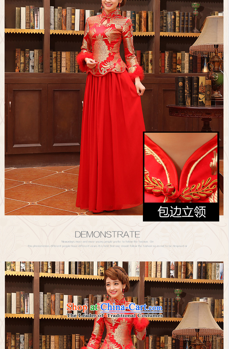 Embroidered bride 2015 winter is by no means new services thick retro look like toasting champagne long long-sleeved CHINESE CHEONGSAM without cotton style XXL Suzhou shipment picture, prices, brand platters! The elections are supplied in the national character of distribution, so action, buy now enjoy more preferential! As soon as possible.
