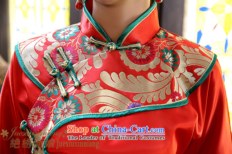 Embroidered is the  new Marriage bride 2015 Sau Wo serving Chinese Dress Kit retro bows services serving national Red M Suzhou shipment picture, prices, brand platters! The elections are supplied in the national character of distribution, so action, buy now enjoy more preferential! As soon as possible.