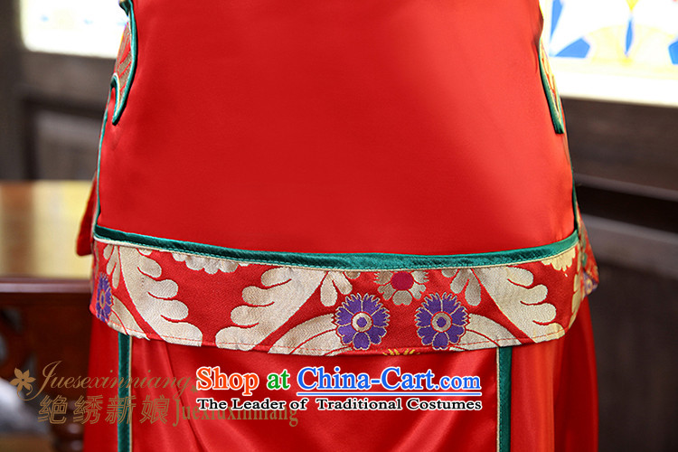 Embroidered is the  new Marriage bride 2015 Sau Wo serving Chinese Dress Kit retro bows services serving national Red M Suzhou shipment picture, prices, brand platters! The elections are supplied in the national character of distribution, so action, buy now enjoy more preferential! As soon as possible.