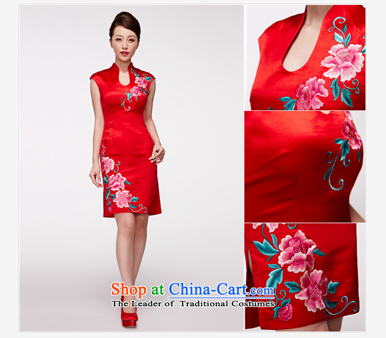 Wooden spring and summer of 2015 really new Chinese wedding dresses elegant retro embroidery short of dress package mail 22062 04 red M picture, prices, brand platters! The elections are supplied in the national character of distribution, so action, buy now enjoy more preferential! As soon as possible.