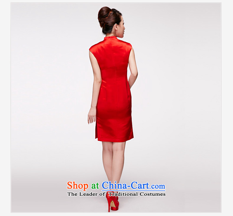 Wooden spring and summer of 2015 really new Chinese wedding dresses elegant retro embroidery short of dress package mail 22062 04 red M picture, prices, brand platters! The elections are supplied in the national character of distribution, so action, buy now enjoy more preferential! As soon as possible.