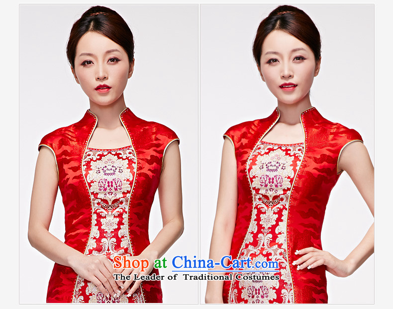 Wooden spring and summer of 2015 really new Chinese wedding dress embroidered bride cheongsam dress temperament female skirt 21891 05 red XL Photo, prices, brand platters! The elections are supplied in the national character of distribution, so action, buy now enjoy more preferential! As soon as possible.