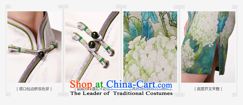 Wooden spring and summer of 2015 really new Silk poster elegant qipao stylish Chinese Dress Short Female 11519 15 green XL Photo, prices, brand platters! The elections are supplied in the national character of distribution, so action, buy now enjoy more preferential! As soon as possible.