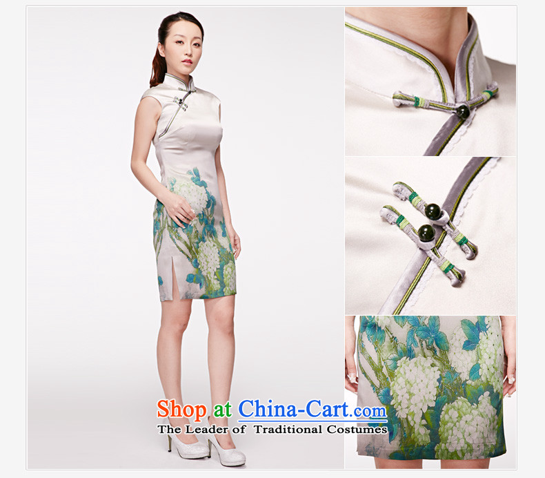 Wooden spring and summer of 2015 really new Silk poster elegant qipao stylish Chinese Dress Short Female 11519 15 green XL Photo, prices, brand platters! The elections are supplied in the national character of distribution, so action, buy now enjoy more preferential! As soon as possible.