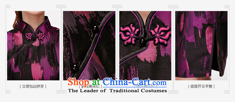 Wood of 2015 Summer really new Chinese elegant reminiscent of the original design of the Flag short qipao package mail 22119 16 purple M picture, prices, brand platters! The elections are supplied in the national character of distribution, so action, buy now enjoy more preferential! As soon as possible.