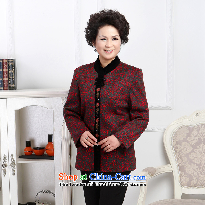 To Simitis Spring 2014 new women's mother in older flip style boxed Cardigan Tang jackets Y-bong-yeon woolen coats Tang XXXL, map color can be Simitis , , , shopping on the Internet