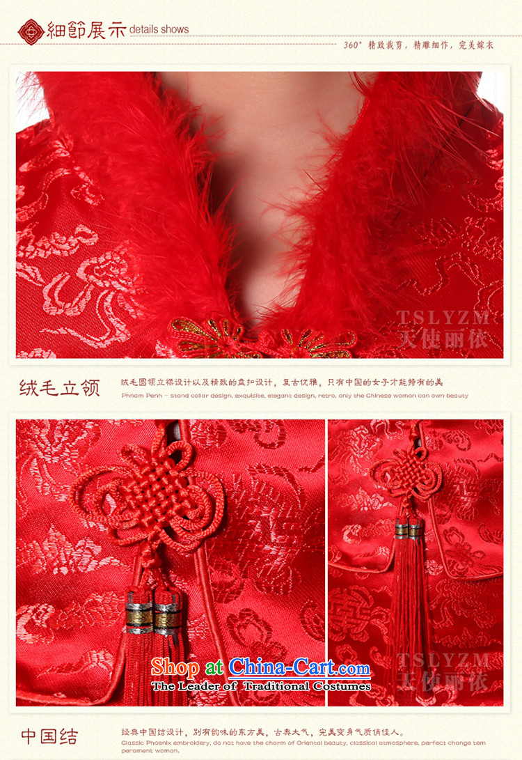The bride qipao bows services tslyzm wedding dress of autumn and winter 2015 new thick long-sleeved Chinese style wedding services back door Tang dynasty winter clothing RED M picture, prices, brand platters! The elections are supplied in the national character of distribution, so action, buy now enjoy more preferential! As soon as possible.