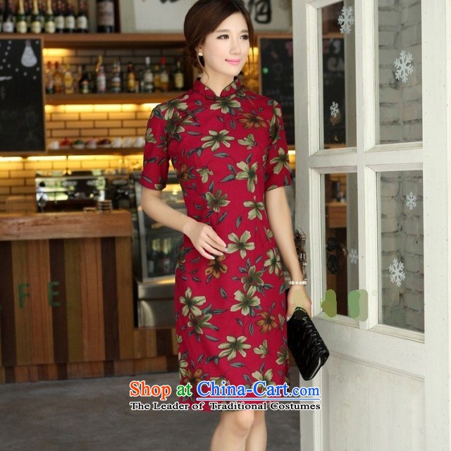 In Wisconsin, 2015 Jie spring and summer China wind-cotton linen collar Buckwheat Flowers in the cuff is manually long cheongsam dress dresses VP851 buckwheat flowers Mock-neck XXL picture, prices, brand platters! The elections are supplied in the national character of distribution, so action, buy now enjoy more preferential! As soon as possible.