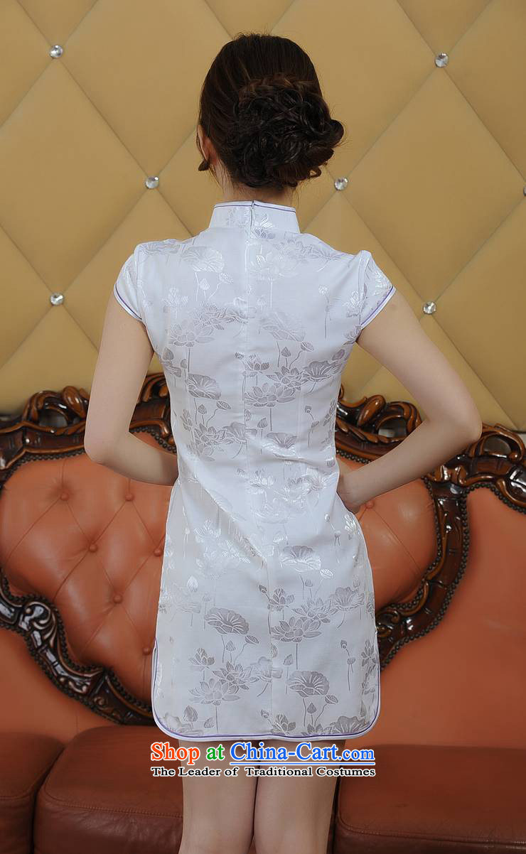 Addis Ababa poetry vidy summer Ms. new products refined embroidery retro short-sleeved dresses qipao Q06886 White XL Photo, prices, brand platters! The elections are supplied in the national character of distribution, so action, buy now enjoy more preferential! As soon as possible.