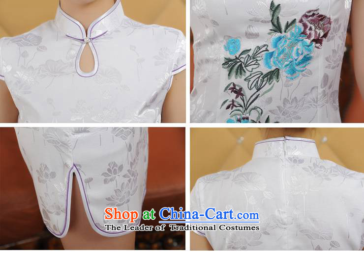 Addis Ababa poetry vidy summer Ms. new products refined embroidery retro short-sleeved dresses qipao Q06886 White XL Photo, prices, brand platters! The elections are supplied in the national character of distribution, so action, buy now enjoy more preferential! As soon as possible.