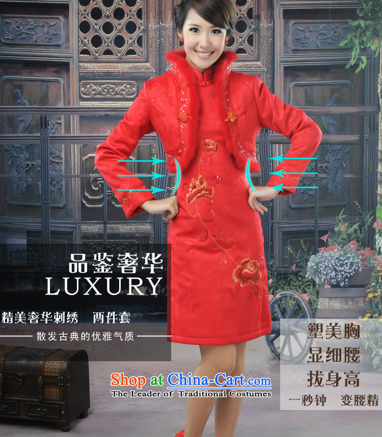 Morning Land 2014 autumn and winter marriage improvement bridal dresses cotton bows Chinese long-sleeved folder dress Red Pink GP0189 RED L picture, prices, brand platters! The elections are supplied in the national character of distribution, so action, buy now enjoy more preferential! As soon as possible.