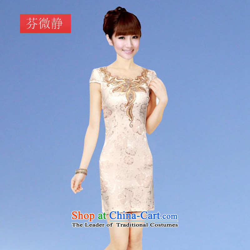 Elegance with modern-day cheongsam dress improved summer antique dresses glittering Sau San temptation?L