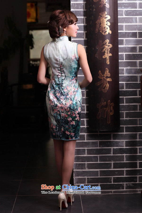 Love birds spring 2015, the spread of national new improved stylish sleeveless Silk Cheongsam QD438 Figure - 7 days pre-sale prices, pictures, L brand platters! The elections are supplied in the national character of distribution, so action, buy now enjoy more preferential! As soon as possible.