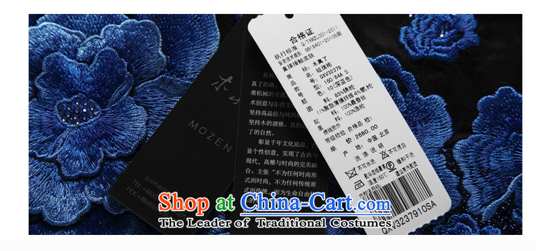 The Tang Dynasty outfits wood really 2015 Summer new women's elegant Chinese qipao gown knitted embroidered dress RECOMMENDATION FOR 10 M Deep Blue Photo, prices, brand platters! The elections are supplied in the national character of distribution, so action, buy now enjoy more preferential! As soon as possible.
