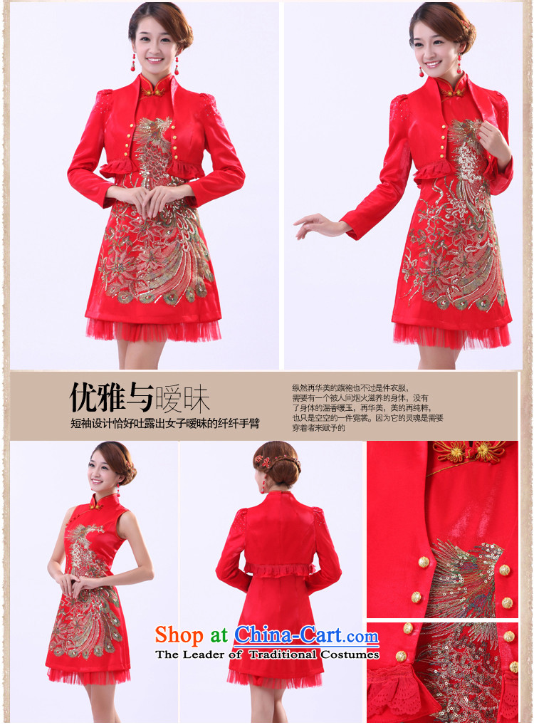 Special offers the new 2014 E-mail package short of marriage retro cheongsam long-sleeved warm winter clothing red dress bride bows AGP0331 RED L picture, prices, brand platters! The elections are supplied in the national character of distribution, so action, buy now enjoy more preferential! As soon as possible.
