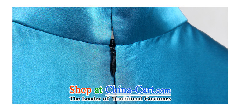 The MOZEN2015 wood really new women's elegant silk embroidery short-sleeved qipao qipao package mail 00962 short 11 light blue XL Photo, prices, brand platters! The elections are supplied in the national character of distribution, so action, buy now enjoy more preferential! As soon as possible.