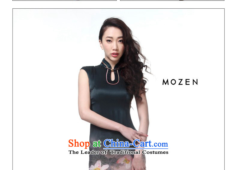 The new 2015 really wood for women elegant Chinese silk national air piping cheongsam dress package mail 11457 07 gray bottom goldfish M picture, prices, brand platters! The elections are supplied in the national character of distribution, so action, buy now enjoy more preferential! As soon as possible.