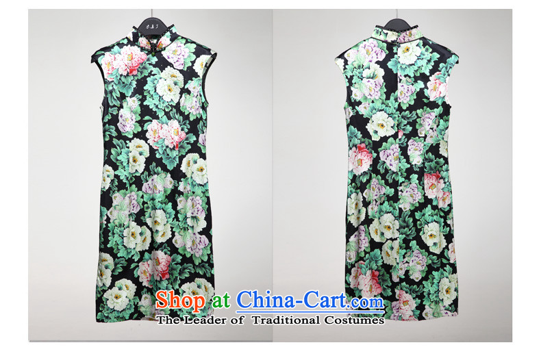 The MOZEN2015 wood really spring and summer new stylish Silk Cheongsam Dress Short of stamp Female 32372 email package 01 Black XL Photo, prices, brand platters! The elections are supplied in the national character of distribution, so action, buy now enjoy more preferential! As soon as possible.