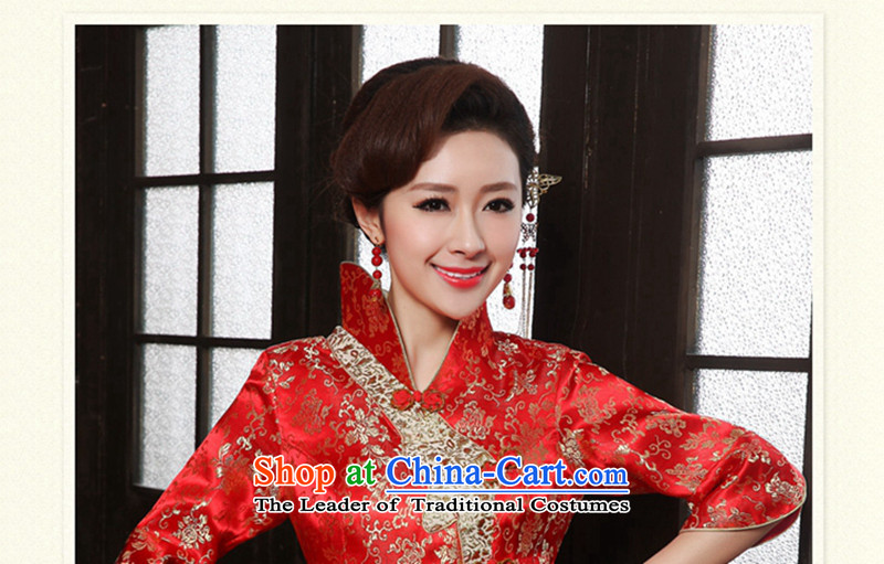 Tslyzm2015 new autumn and winter stylish marriages cheongsam long-kyung tea drink use Chinese cheongsam dress skirt crowsfoot cheongsam dress red L picture, prices, brand platters! The elections are supplied in the national character of distribution, so action, buy now enjoy more preferential! As soon as possible.