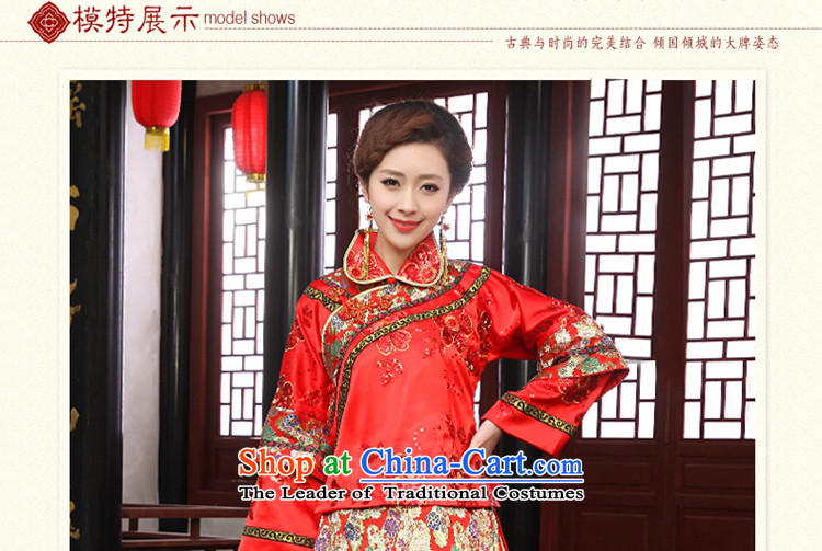 Tslyzm2015 new autumn and winter clothing to the dragon use Su-wo of ancient marriages Chinese wedding wedding dress classical red L picture, prices, brand platters! The elections are supplied in the national character of distribution, so action, buy now enjoy more preferential! As soon as possible.