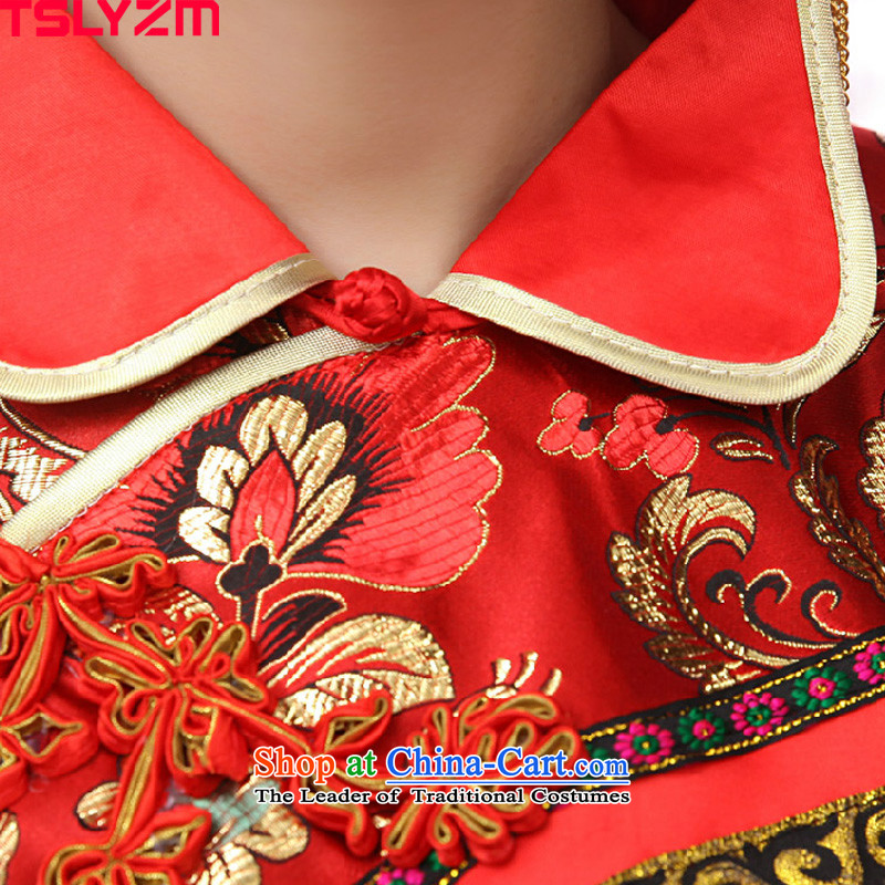 The bride wedding dress Sau Wo service-hi-soo groups serving kimono with Bong-sam Hui Dragon Chinese Dress costume use Tang dynasty married clothes with 2015 autumn and winter new red l,tslyzm,,, shopping on the Internet