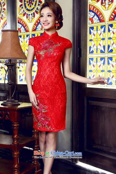 The leading edge of the days of the 2015 Chinese improved Fall/Winter Collections minimalist short of marriages to door cheongsam dress bows.5522 Red L 2.1 foot waist picture, prices, brand platters! The elections are supplied in the national character of distribution, so action, buy now enjoy more preferential! As soon as possible.