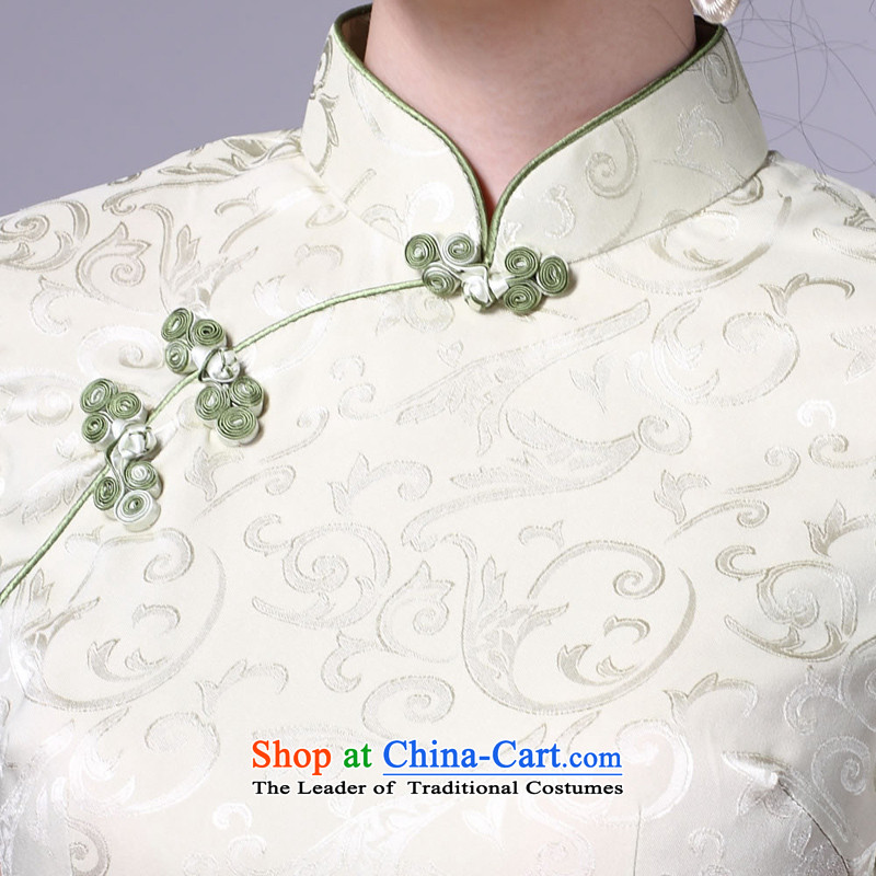 [Sau Kwun Tong] teapickers girl 2015 Classic Tang blouses/improvements to Tang dynasty Chinese president summer/two-color G162913 Army Green M, Sau Kwun Tong shopping on the Internet has been pressed.